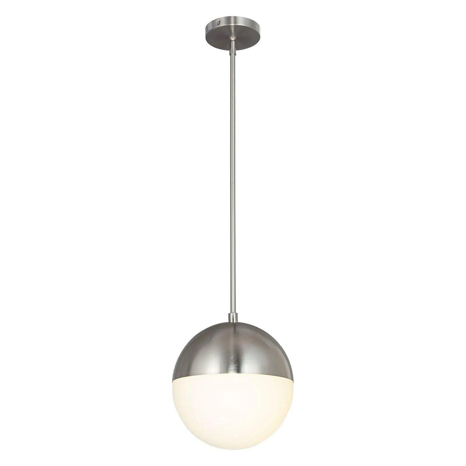 Justice Designs - Ion LED Pendant - FSN-4151-OPAL-NCKL - Canada Light Shop
