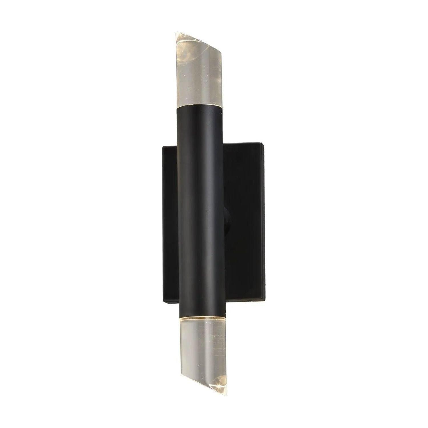 Justice Designs - Kyber LED Wall Sconce - ACR-8842-CLER-MBLK - Canada Light Shop