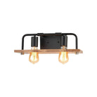 Justice Designs - Loft Bath Bar - ECO-8392-WOOD-MBLK - Canada Light Shop