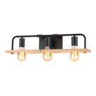 Justice Designs - Loft Bath Bar - ECO-8392-WOOD-MBLK - Canada Light Shop