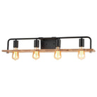 Justice Designs - Loft Bath Bar - ECO-8392-WOOD-MBLK - Canada Light Shop