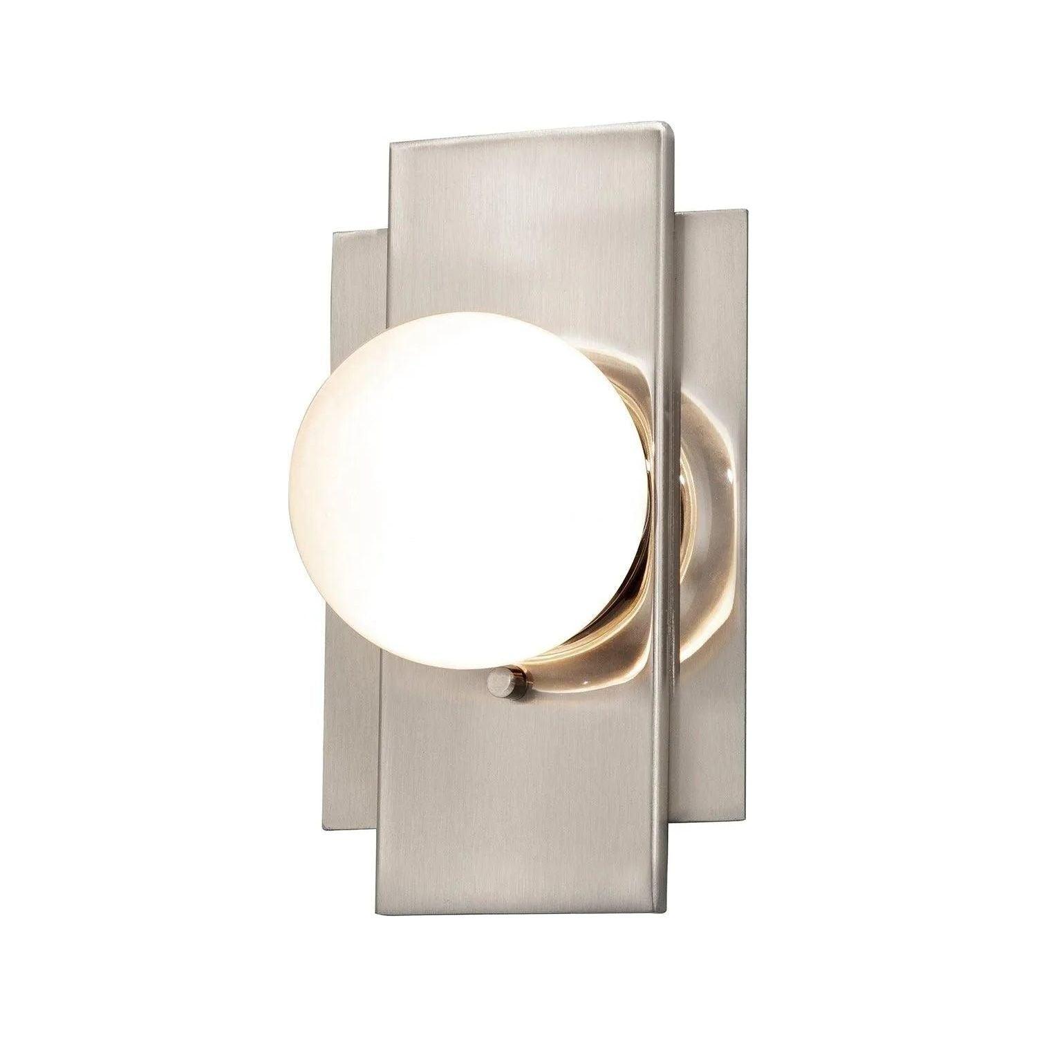 Justice Designs - Luna LED Wall Sconce - FSN-4041-CLOP-BRSS - Canada Light Shop