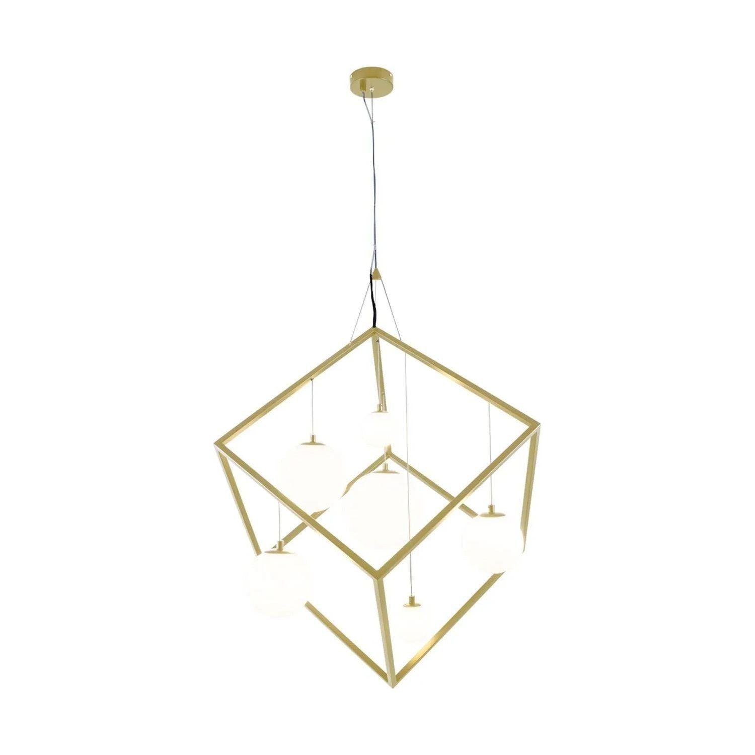 Justice Designs - Pixie LED Pendant - FSN-4442-OPAL-BRSS - Canada Light Shop