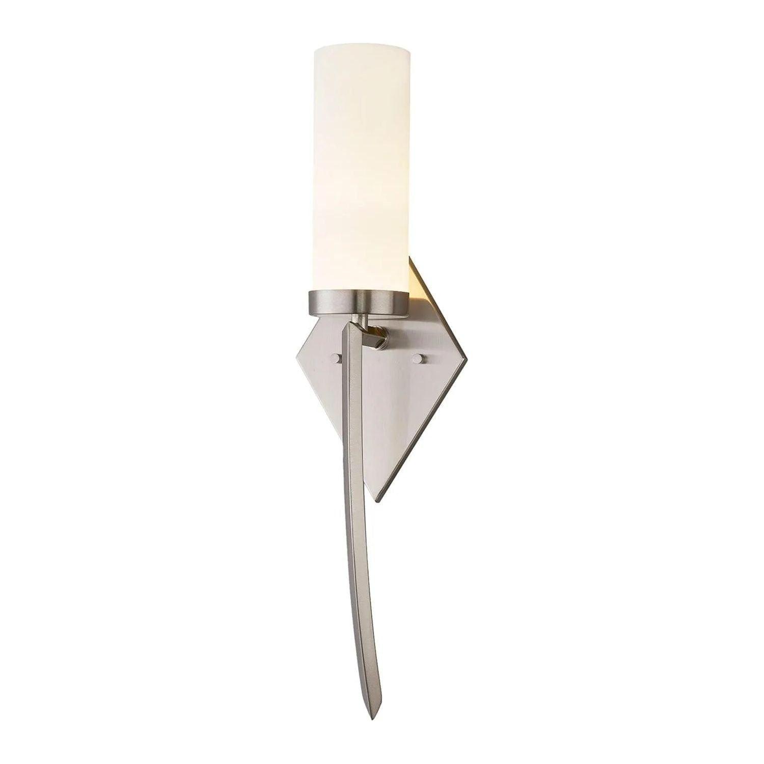 Justice Designs - Pointe LED Wall Sconce - FSN-4031-OPAL-NCKL - Canada Light Shop