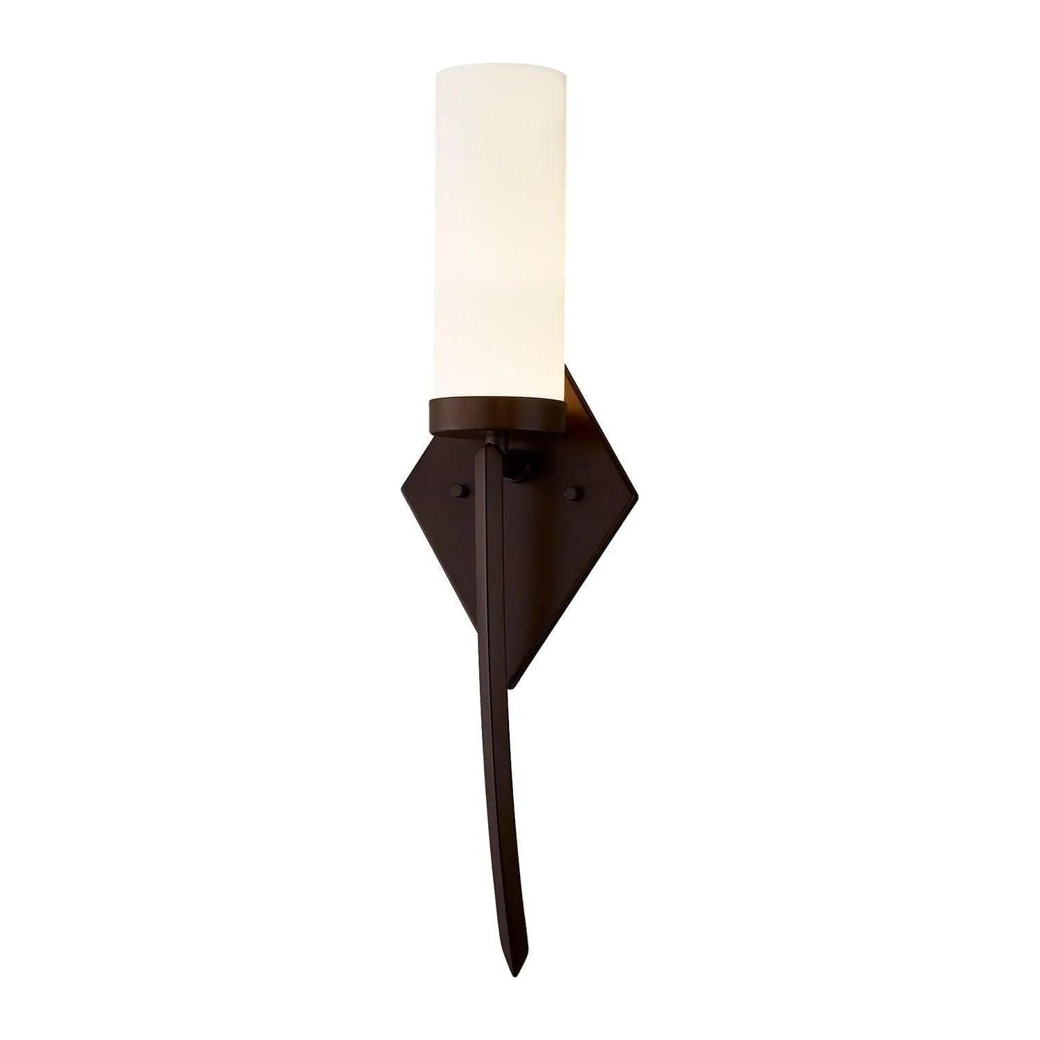 Justice Designs - Pointe LED Wall Sconce - FSN-4031-OPAL-NCKL - Canada Light Shop