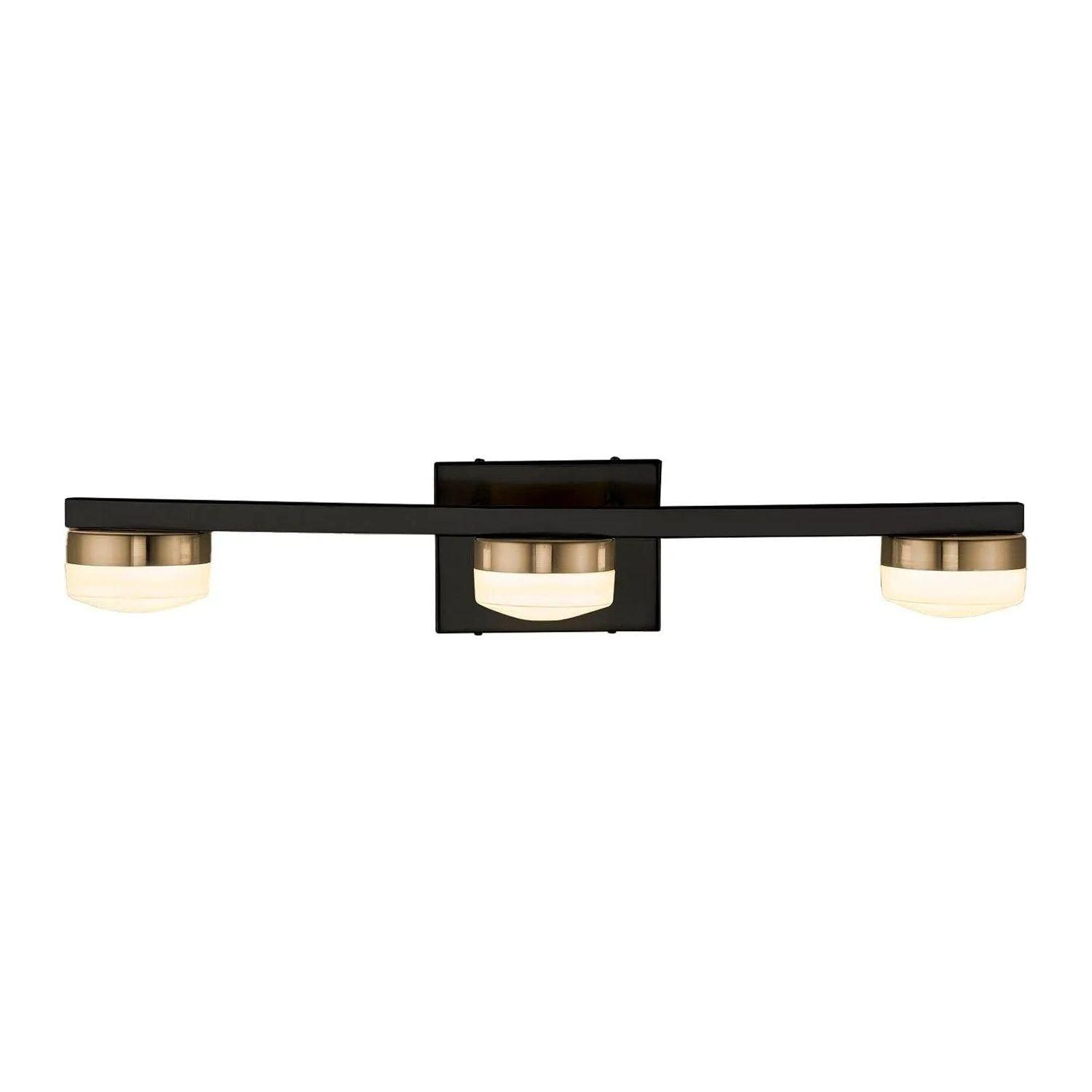 Justice Designs - Puck LED Bath Bar - FSN-8993-OPAL-MBBR - Canada Light Shop