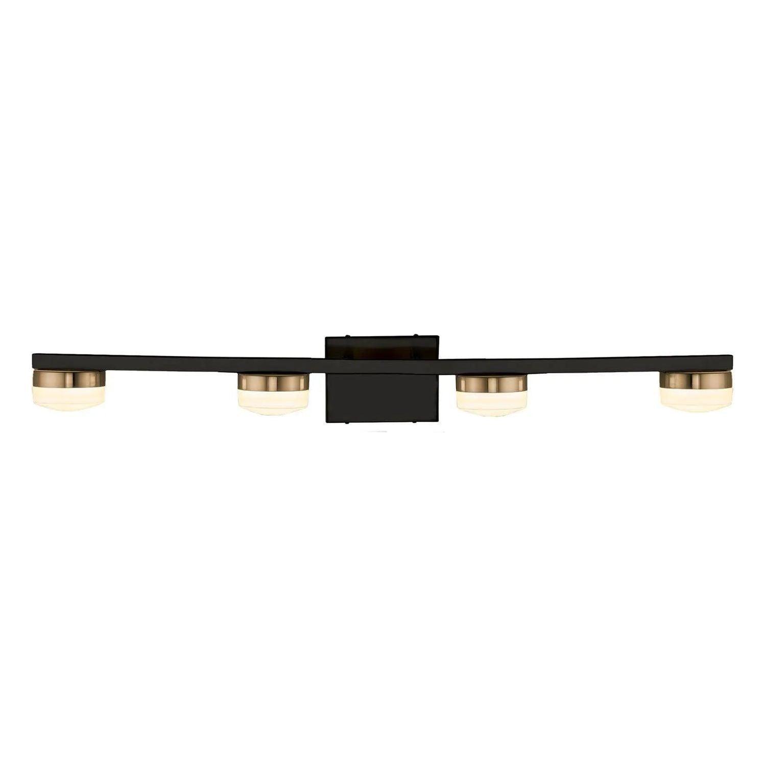 Justice Designs - Puck LED Bath Bar - FSN-8994-OPAL-MBBR - Canada Light Shop