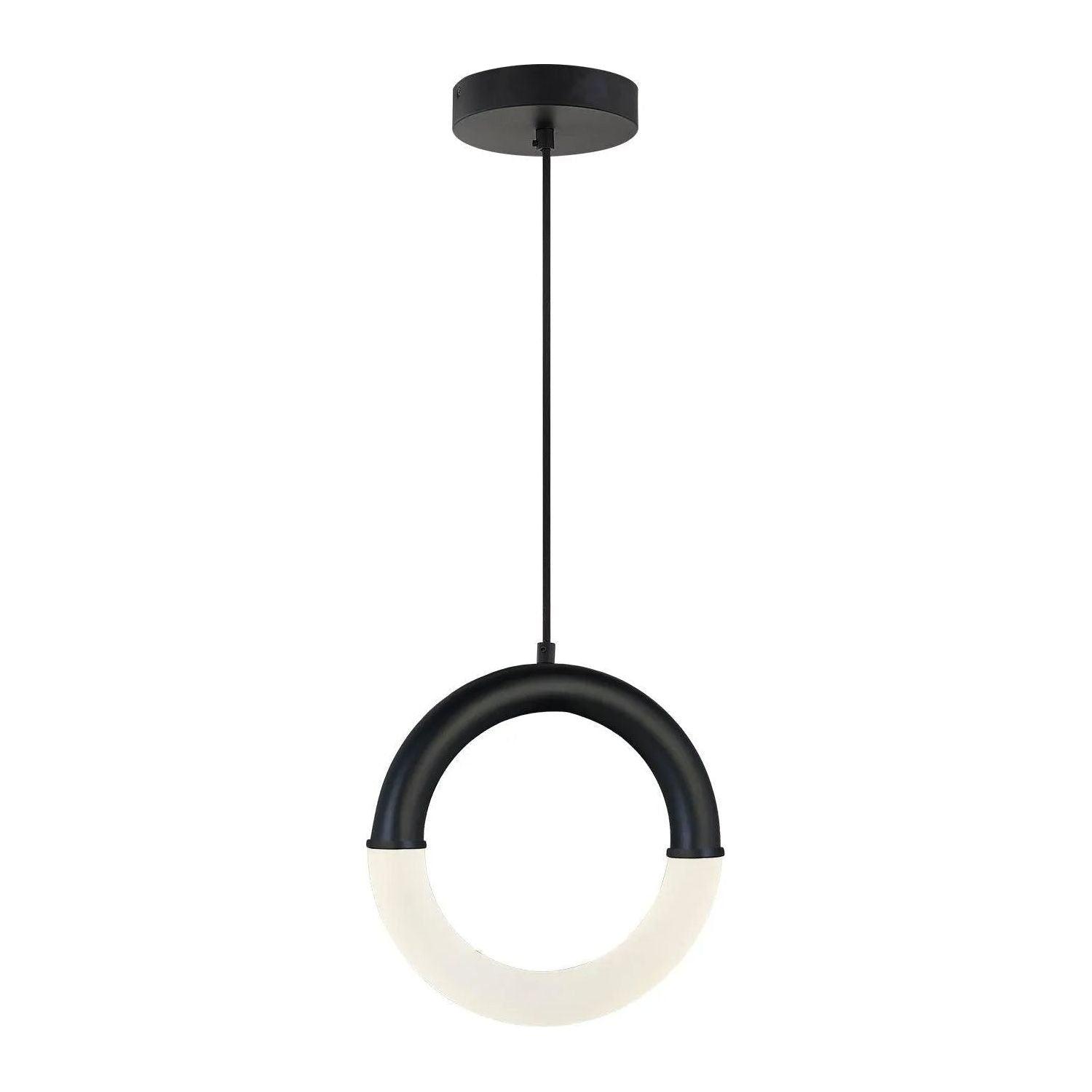 Justice Designs - Revolve LED Pendant - ACR-4203-FRST-MBLK - Canada Light Shop