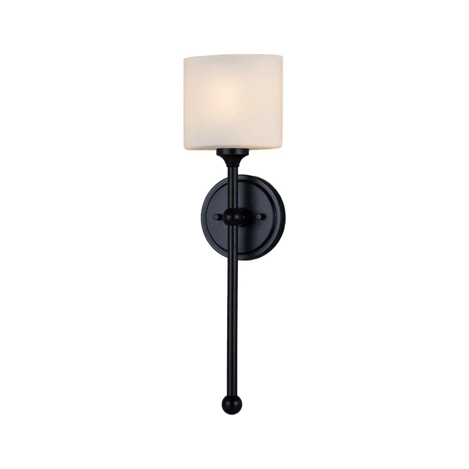 Justice Designs - Sequoia Wall Sconce - FSN-4331-OPAL-MBLK - Canada Light Shop
