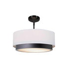 Justice Designs - Tate LED Semi-Flush Mount - FAB-4470-WHTE-NCKL - Canada Light Shop