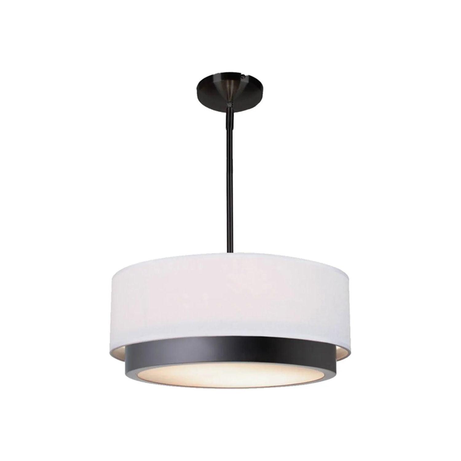 Justice Designs - Tate LED Semi-Flush /Pendant - FAB-4475-WHTE-NCKL - Canada Light Shop