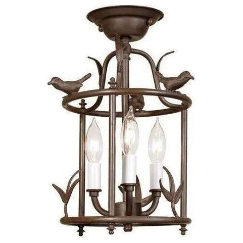 JVI Designs - Bird Flush Mount Lantern - 924-22 - Canada Light Shop