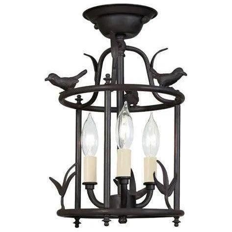 JVI Designs - Bird Flush Mount Lantern - 924-26 - Canada Light Shop