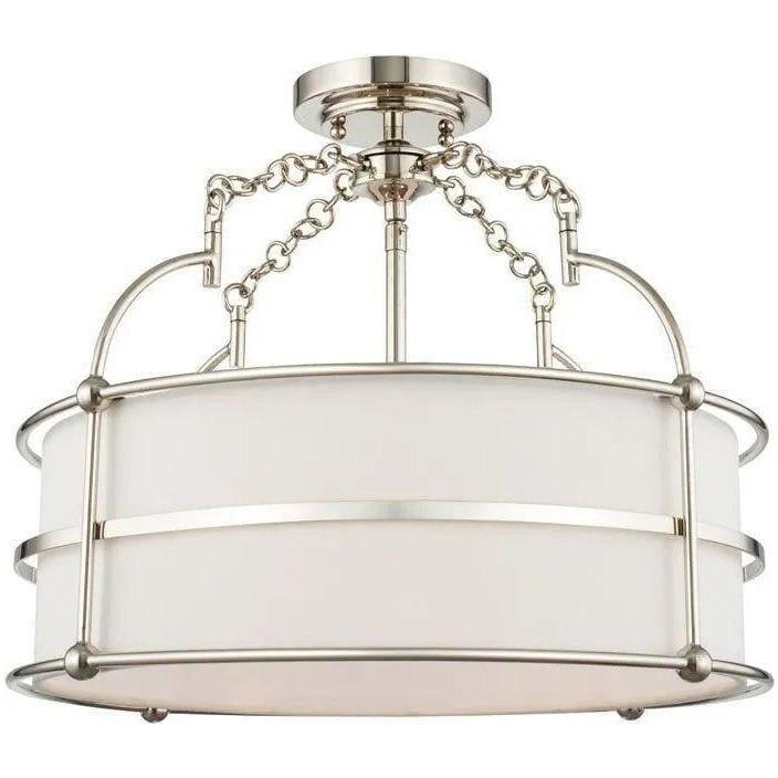Kalco - Carson Convertible Pendant / Semi Flush - 513241PN - Canada Light Shop
