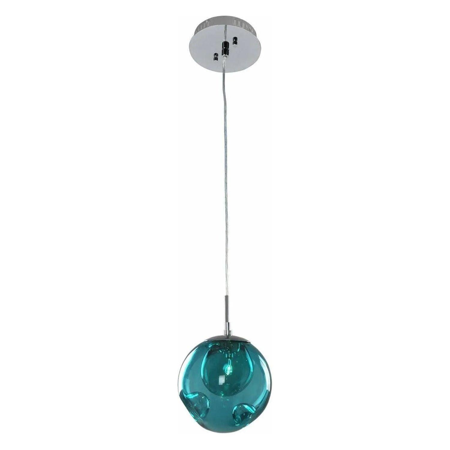 Kalco - Meteor Mini Pendant - 309510CH/AQUA - Canada Light Shop