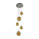 Kalco - Meteor Pendant - 309541CH/AMBER - Canada Light Shop