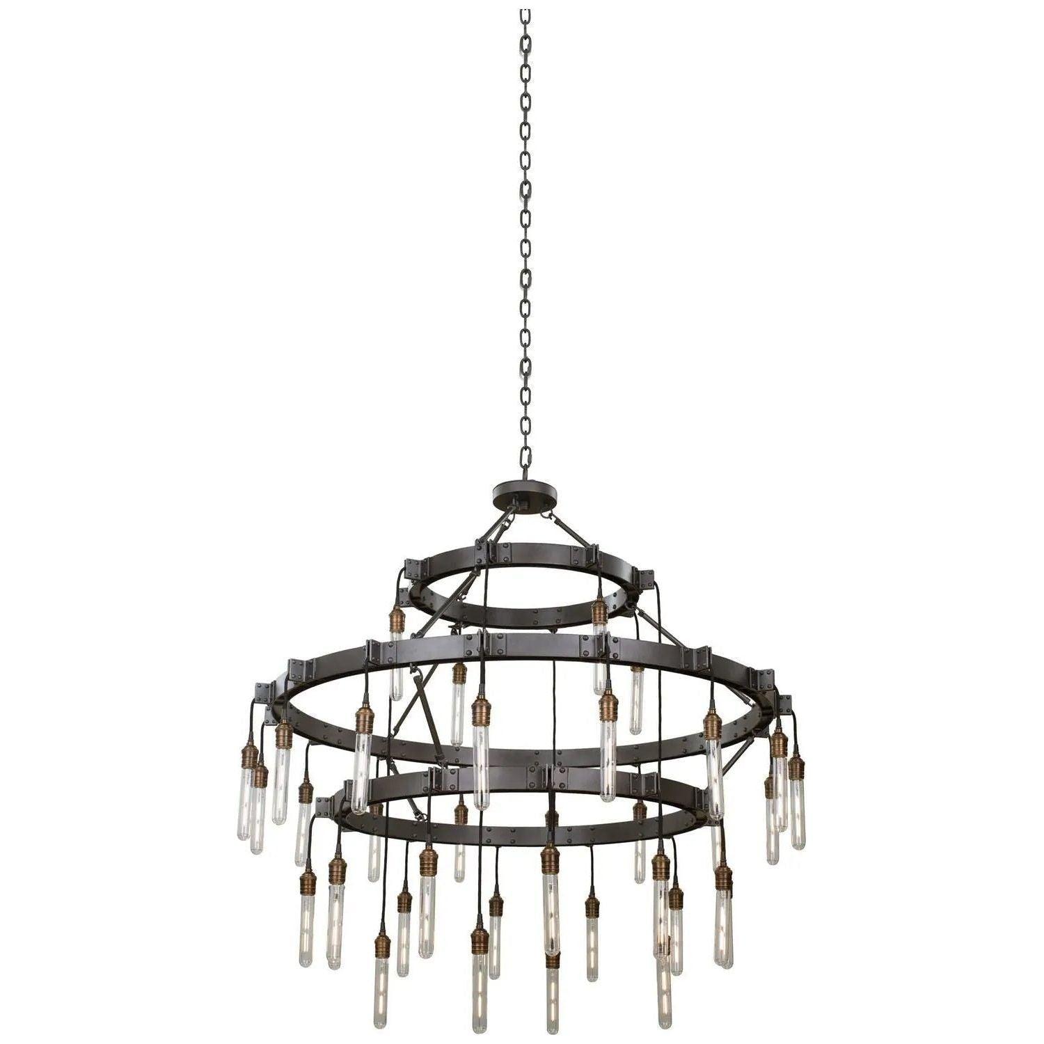 Kalco - Stuyvesant 3 Tier Chandelier - 506274MGM - Canada Light Shop