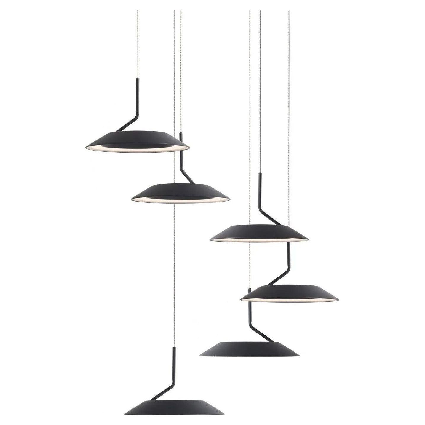 Koncept - Royyo LED 6-Light Pendant - RYP-C6-SW-MTB - Canada Light Shop