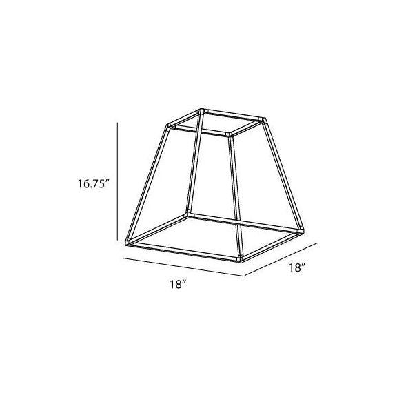 Koncept - Z-Bar Rise Square 16-Inch LED Pendant - ZBP-16-RS-SW-MTB-CNP - Canada Light Shop