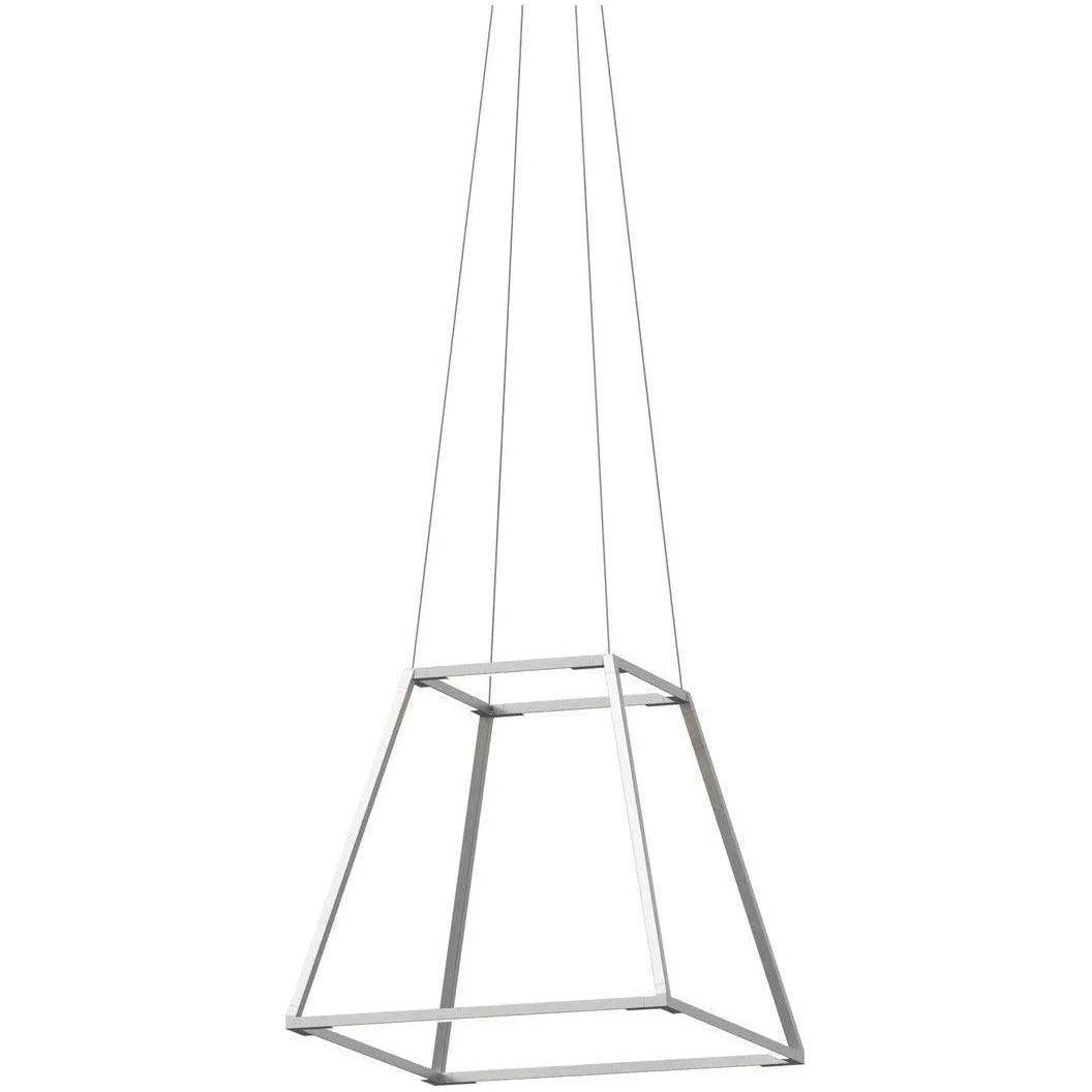 Koncept - Z-Bar Rise Square 16-Inch LED Pendant - ZBP-16-RS-SW-SIL-CNP - Canada Light Shop