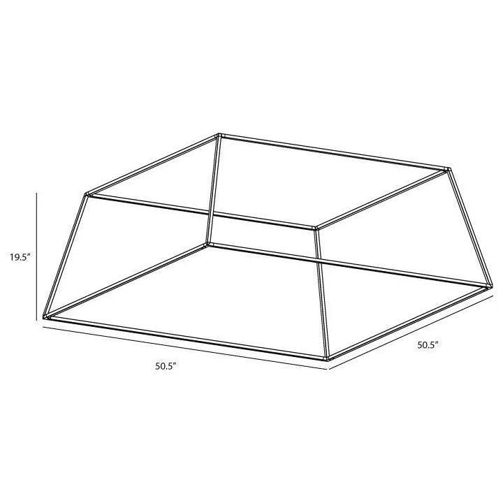 Koncept - Z-Bar Rise Square 48-Inch LED Pendant - ZBP-48-RS-SW-MTB-CNP - Canada Light Shop