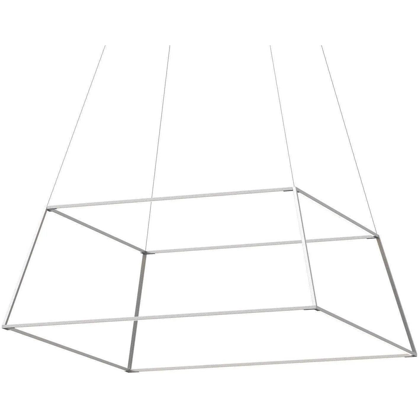 Koncept - Z-Bar Rise Square 48-Inch LED Pendant - ZBP-48-RS-SW-SIL-CNP - Canada Light Shop