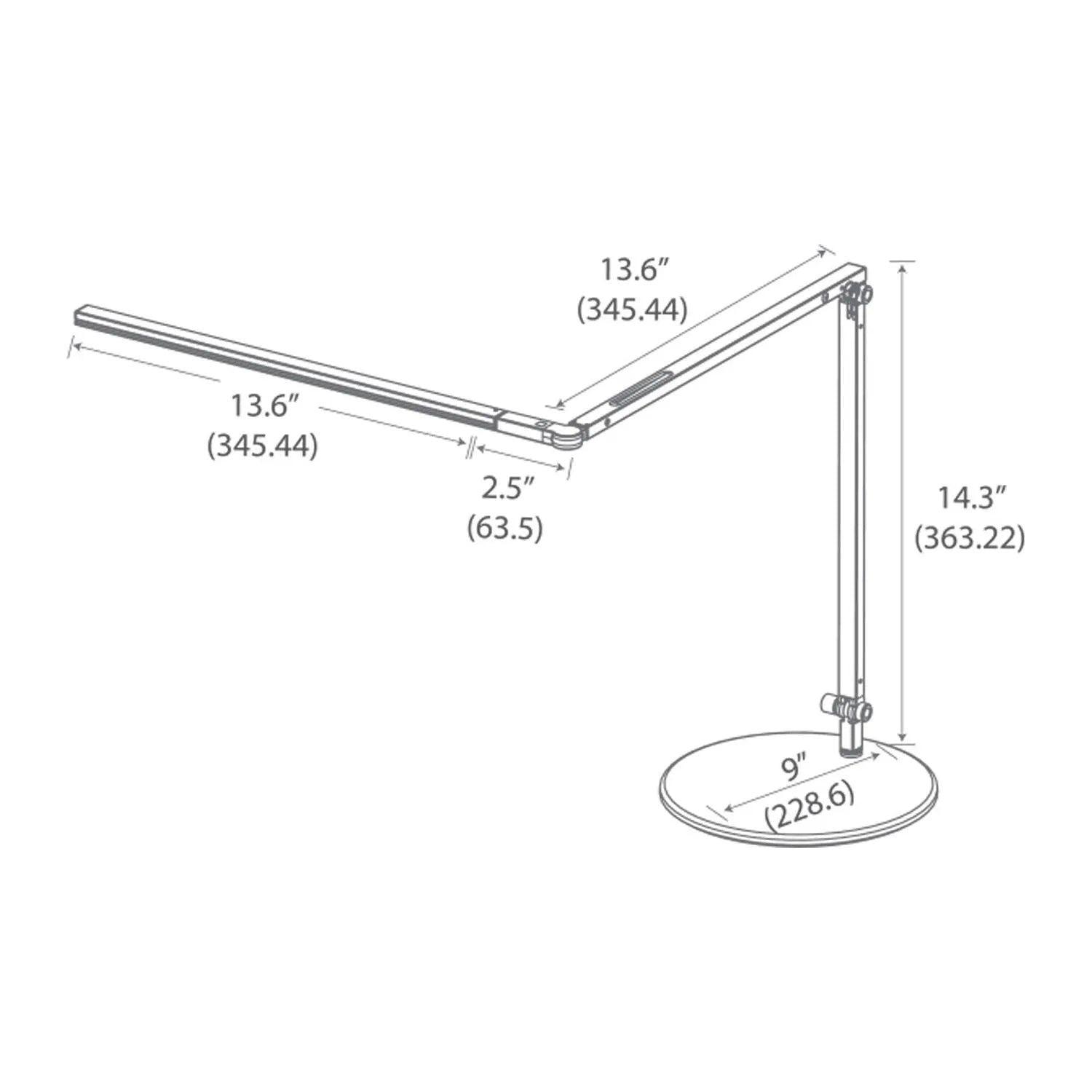 Koncept - Z-Bar Slim LED Desk Lamp - AR3200-CD-MBK-2CL - Canada Light Shop