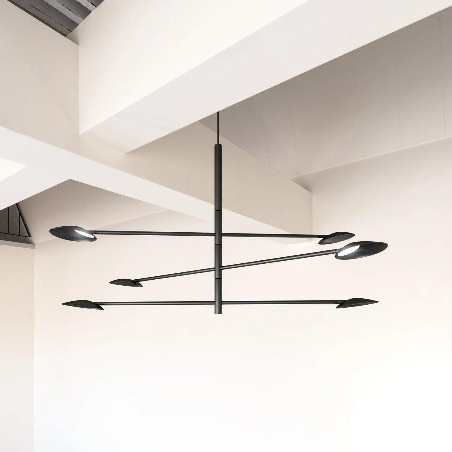Kuzco Lighting - Rotaire LED Chandelier - CH90132-BK - Canada Light Shop