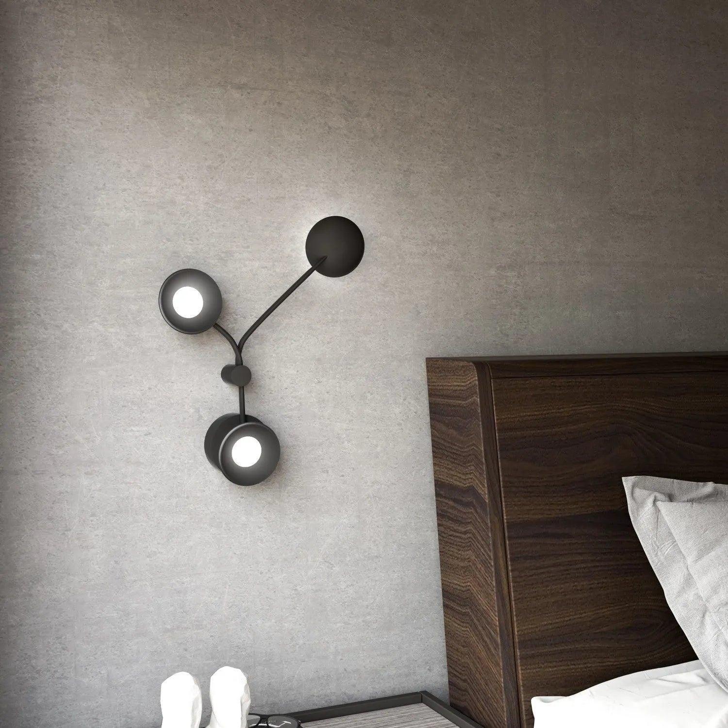 Kuzco Lighting - Rotaire LED Triple Wall Sconce - WS90116-BK - Canada Light Shop