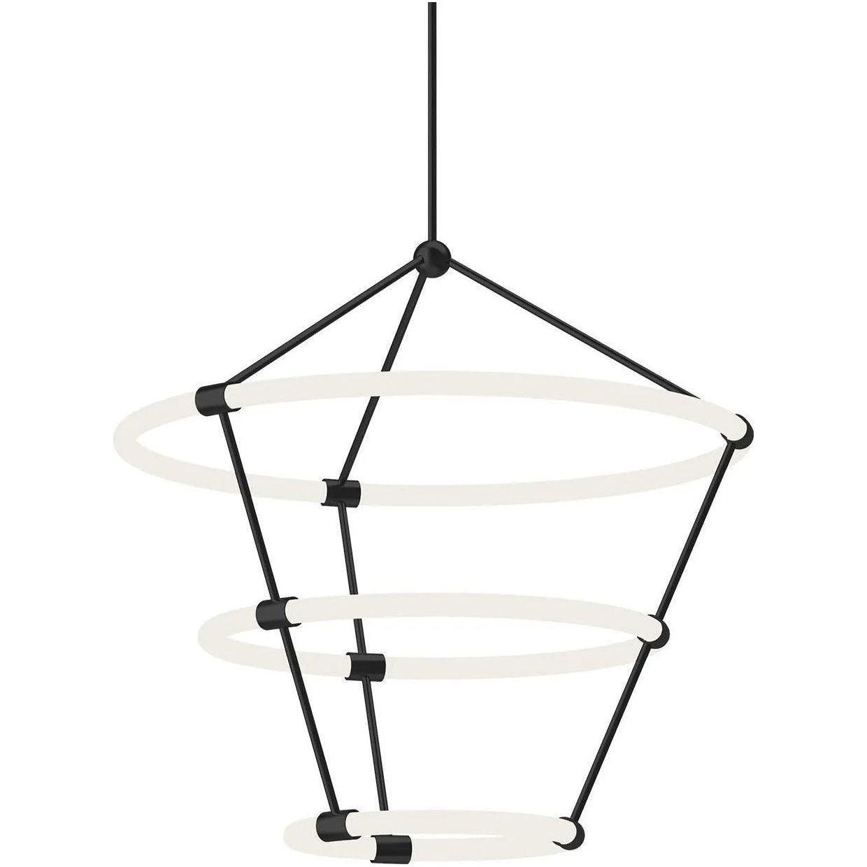 Kuzco Lighting - Santino LED 3-Tier Chandelier - CH99326-BK - Canada Light Shop