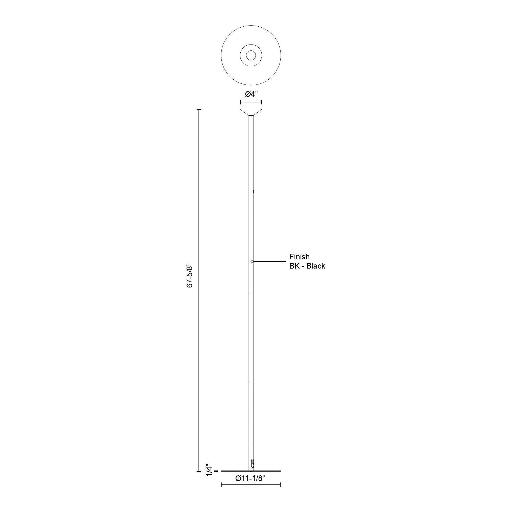 Kuzco Lighting - Valor LED Floor Lamp - FL12168-BK - Canada Light Shop
