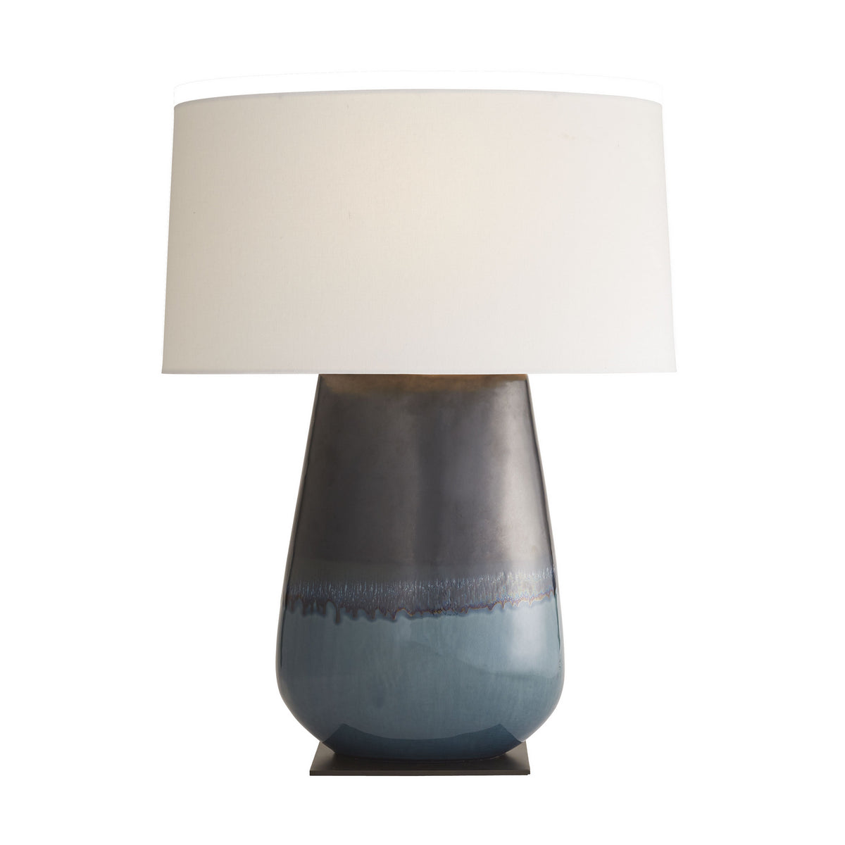 Arteriors 17367-943 Deagan Table Lamp in Gunmetal & Teal Reactive