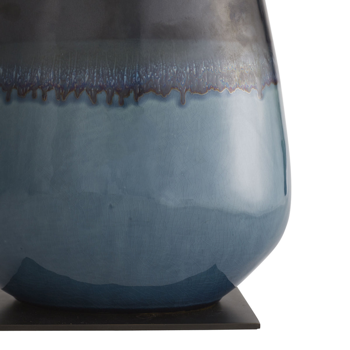 Arteriors 17367-943 Deagan Table Lamp in Gunmetal & Teal Reactive