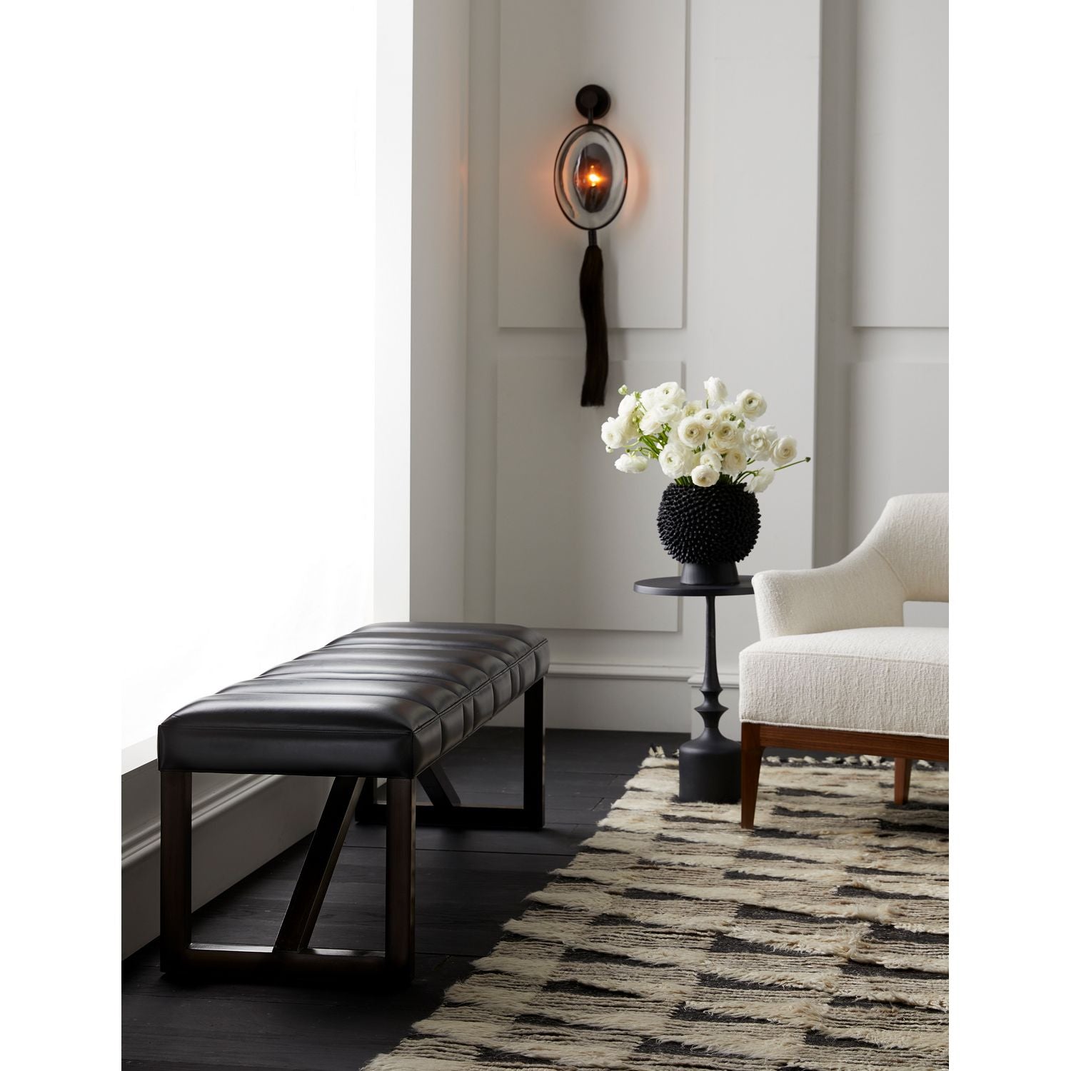 Arteriors - 4887 - Bench - Greenwald - Black