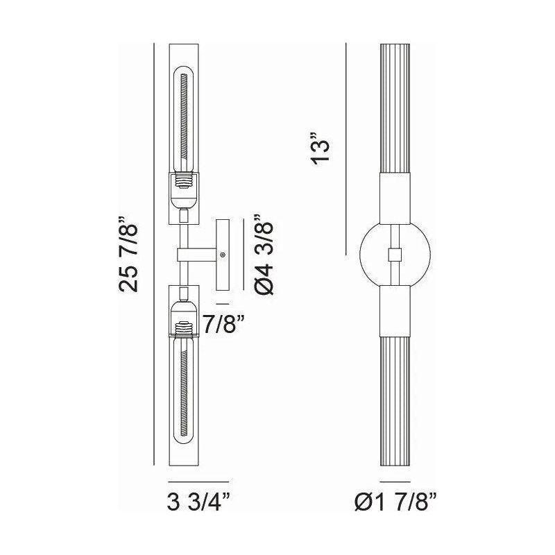 Matteo Lighting - Lumière Vanity - S04001AG - Canada Light Shop