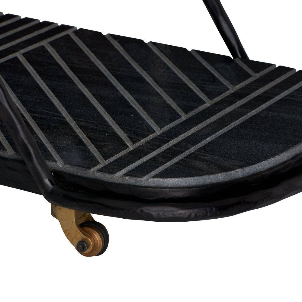 Arteriors - 4650 - Bar Cart - Nakoa - Blackened Iron