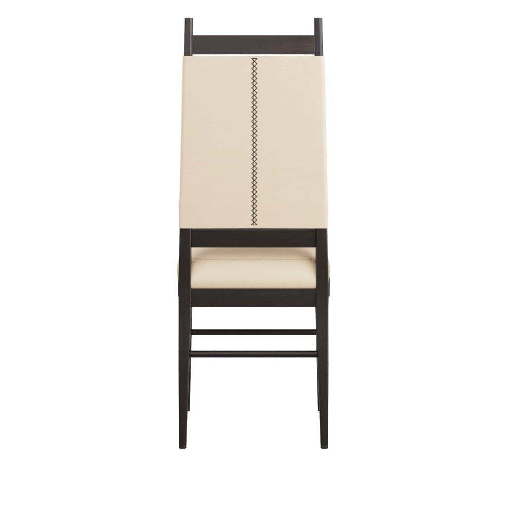 Arteriors - 6969 - Chair - Keegan - Ebony Wood/Ivory Leather