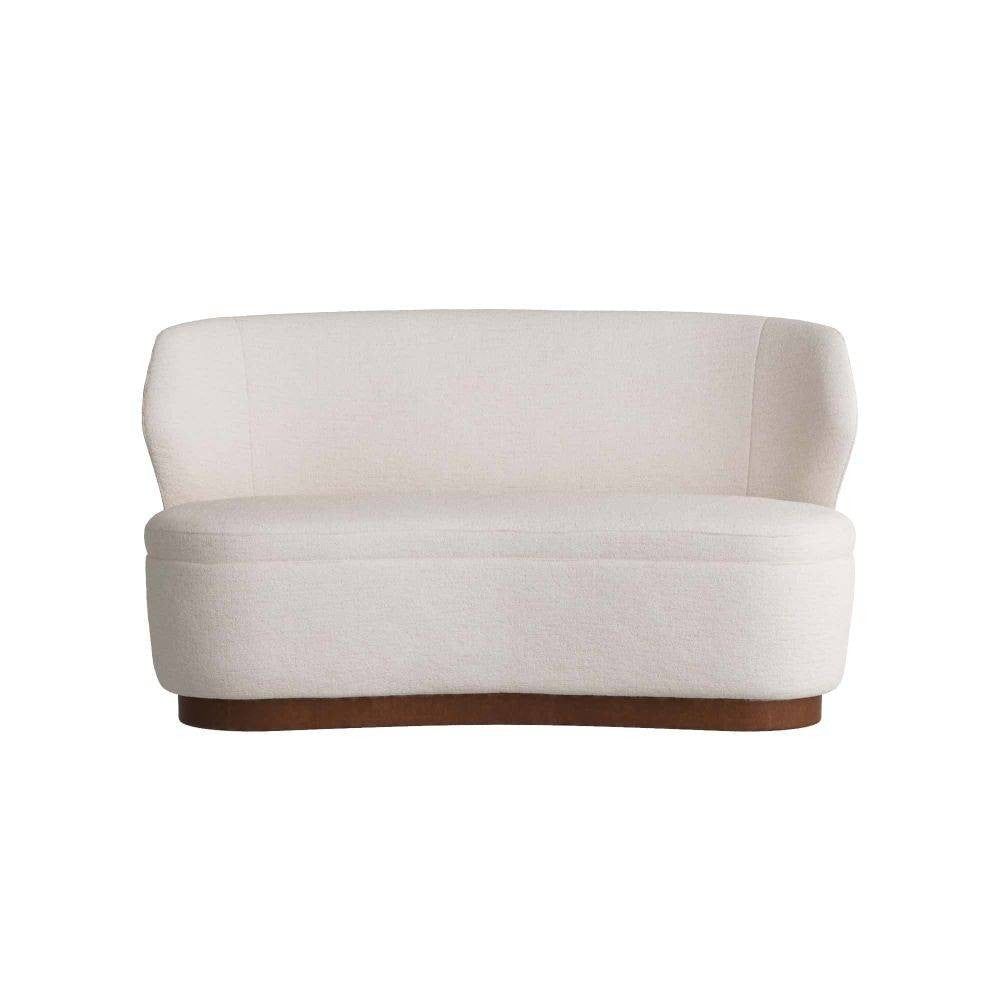 Arteriors - 8176 - Settee - Pasadena - Cloud Boucle/Dark Walnut