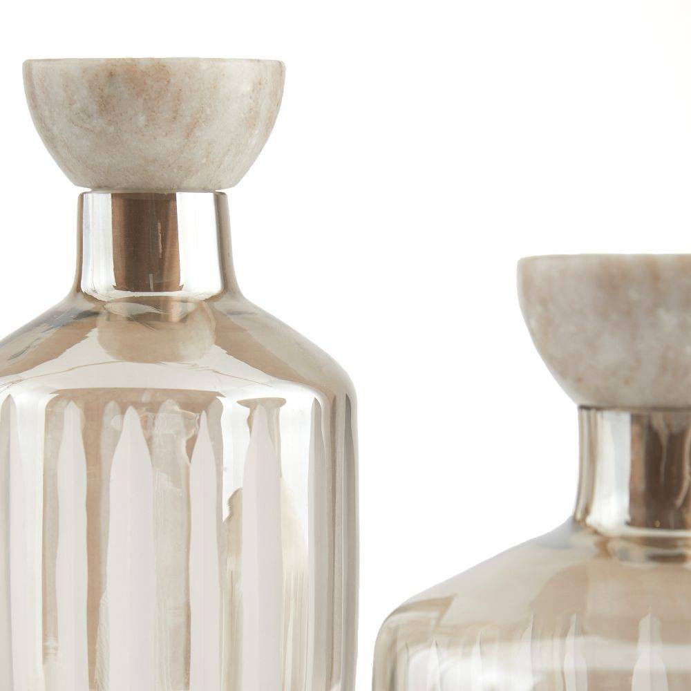 Arteriors - ARI11 - Decanters, Set of 2 - Arielle - Smoke Luster