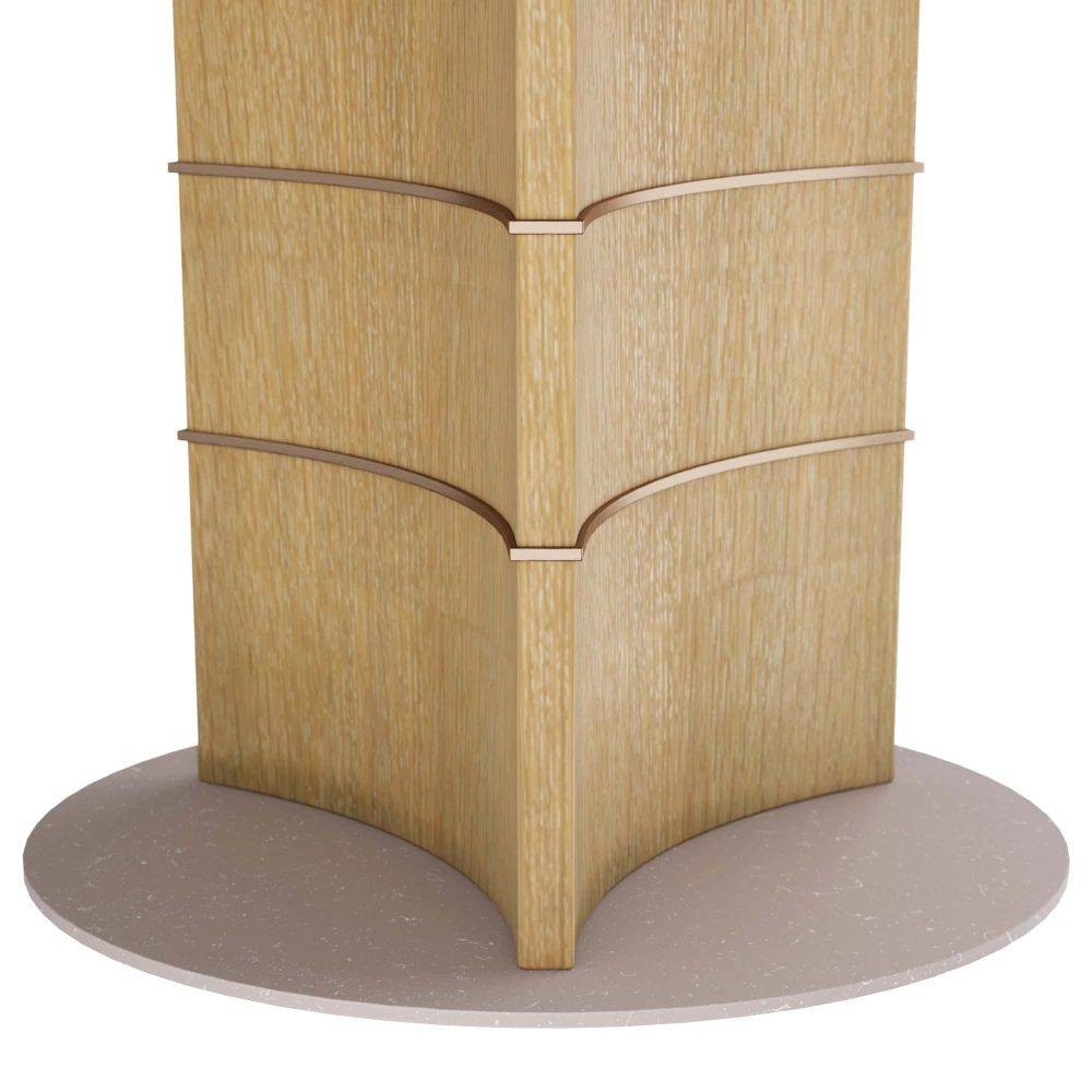 Arteriors - FDS02 - Dining Table - Vetralla - Oyster Oak Veneer/Antique Brass