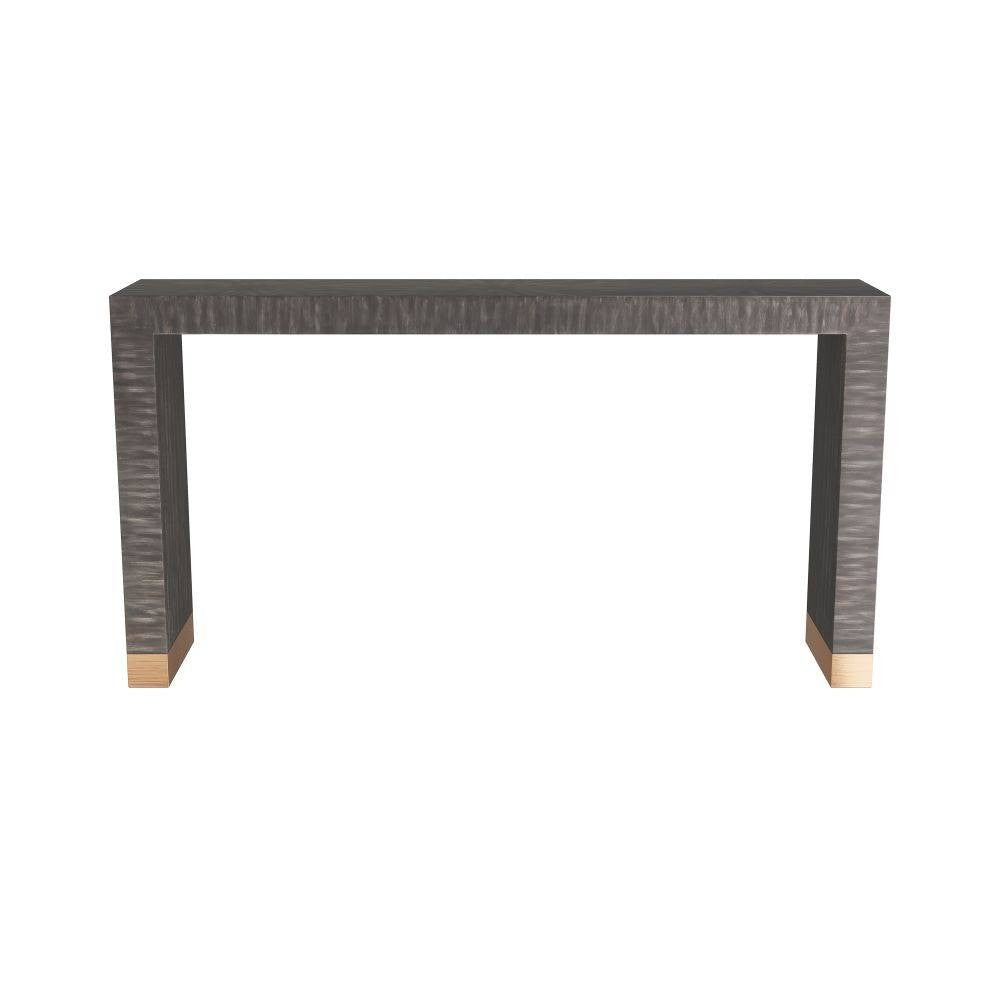 Arteriors - FLS03 - Console - Andreas - Dark Gray Straw Marquetry