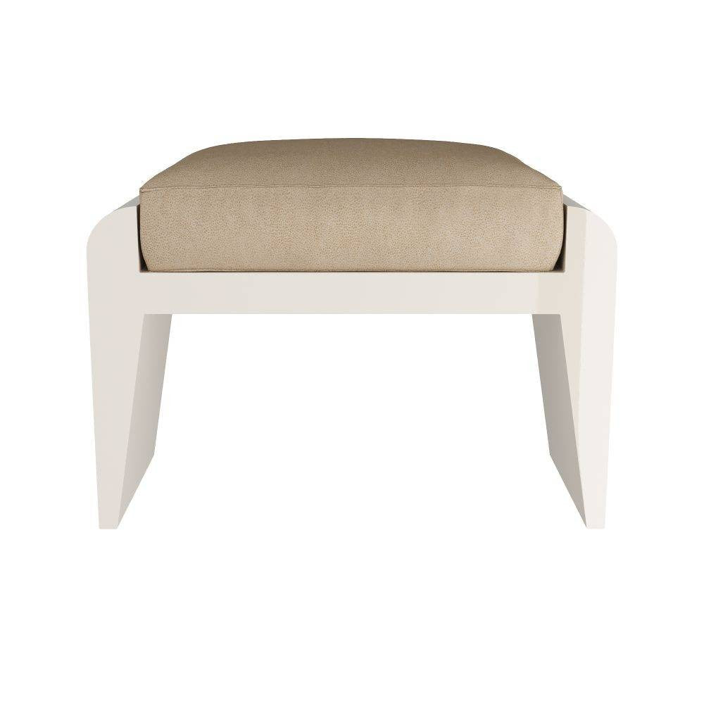 Arteriors - FOS02 - Ottoman - Alanna - Sand Vegan Leather