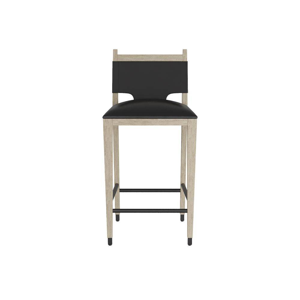 Arteriors - FSI08 - Bar Stool - Burdock - Ebony Leather