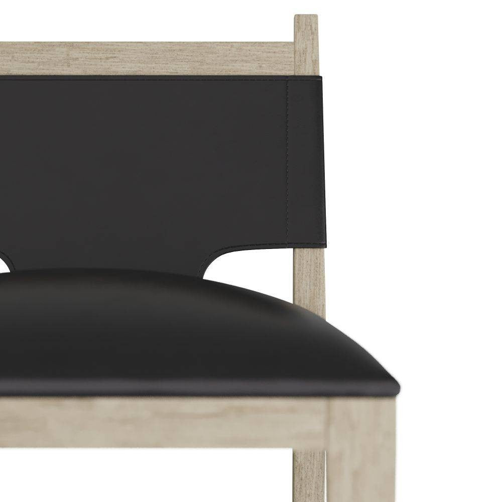 Arteriors - FSI08 - Bar Stool - Burdock - Ebony Leather