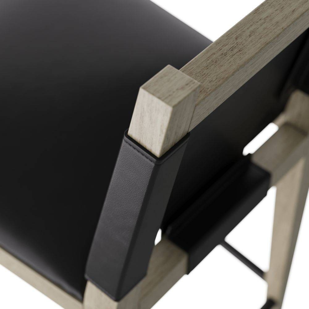Arteriors - FSI10 - Counter Stool - Burdock - Ebony Leather