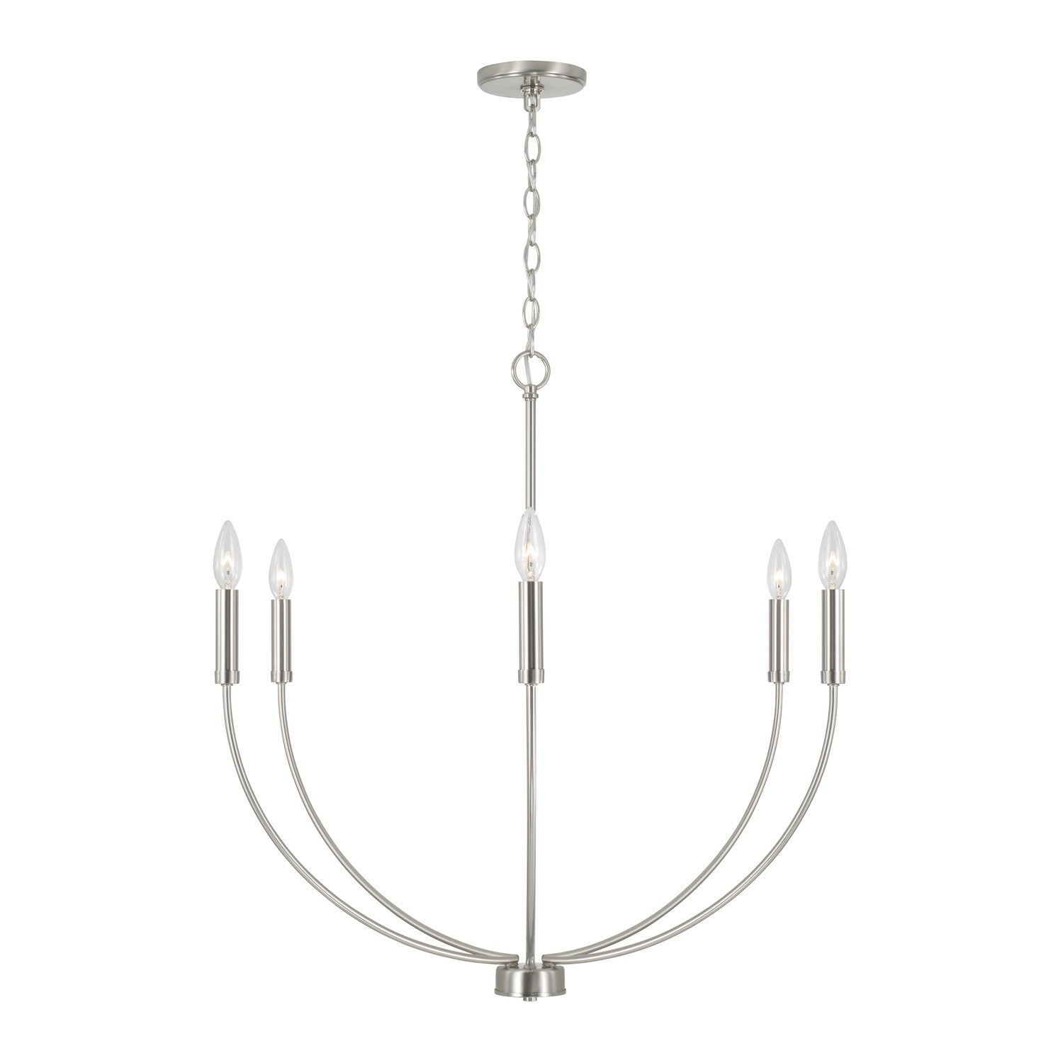 Capital Lighting - 452161BN - Six Light Chandelier - Ansley - Brushed Nickel