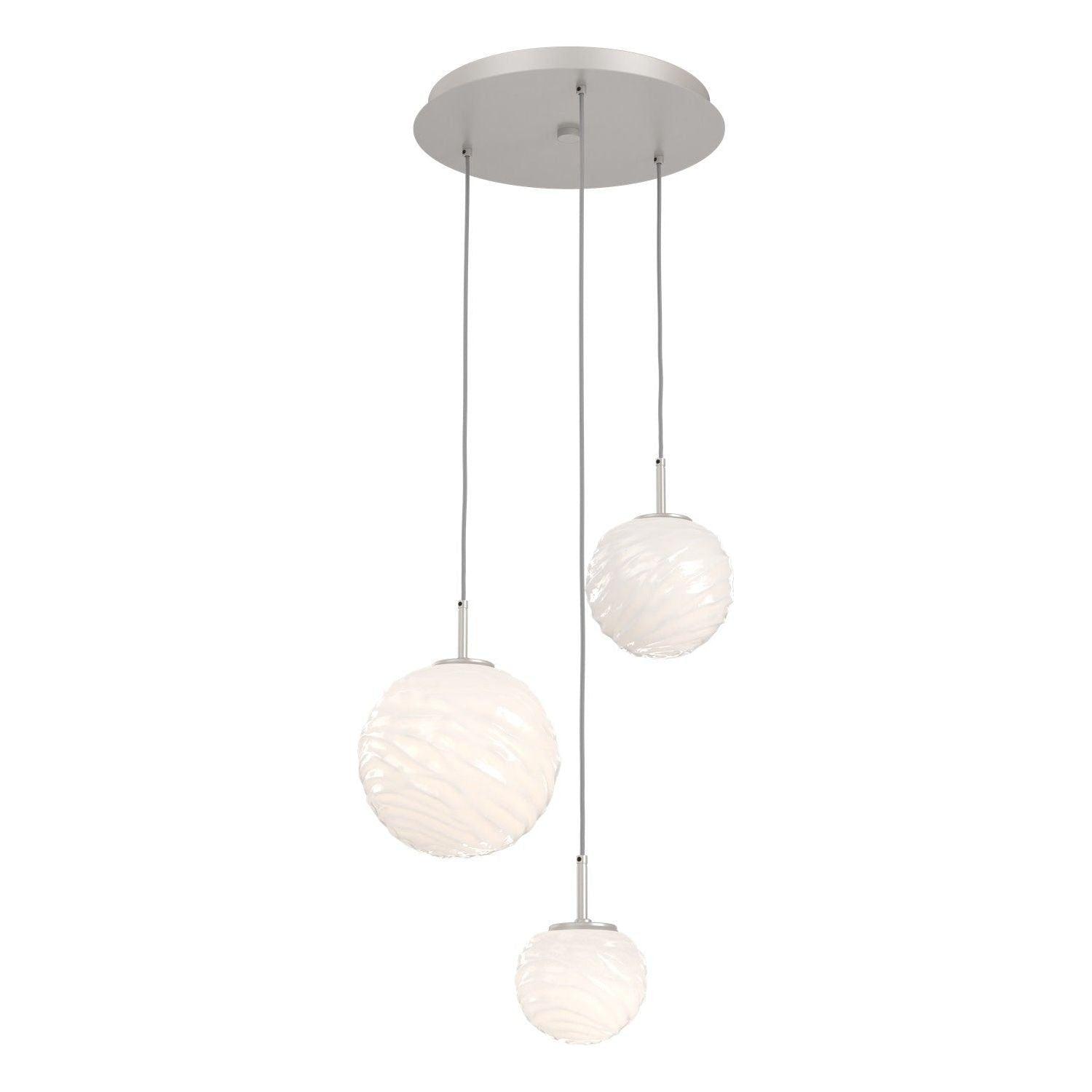 Hammerton Studio - Gaia Round LED Multi-Light Pendant - CHB0092-03-BS-WL-C01-L3 - Canada Light Shop