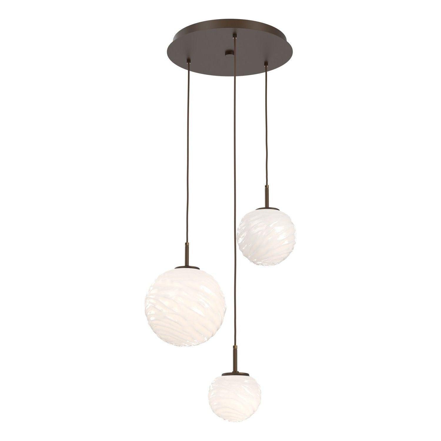 Hammerton Studio - Gaia Round LED Multi-Light Pendant - CHB0092-03-FB-WL-C01-L3 - Canada Light Shop
