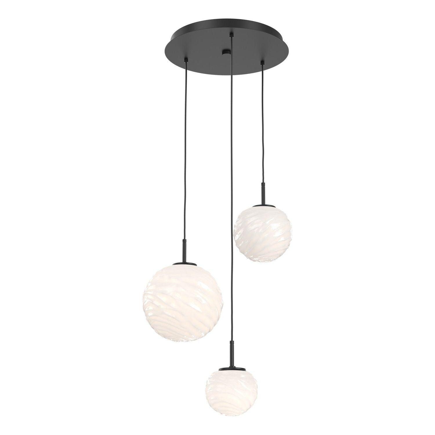 Hammerton Studio - Gaia Round LED Multi-Light Pendant - CHB0092-03-MB-WL-C01-L3 - Canada Light Shop