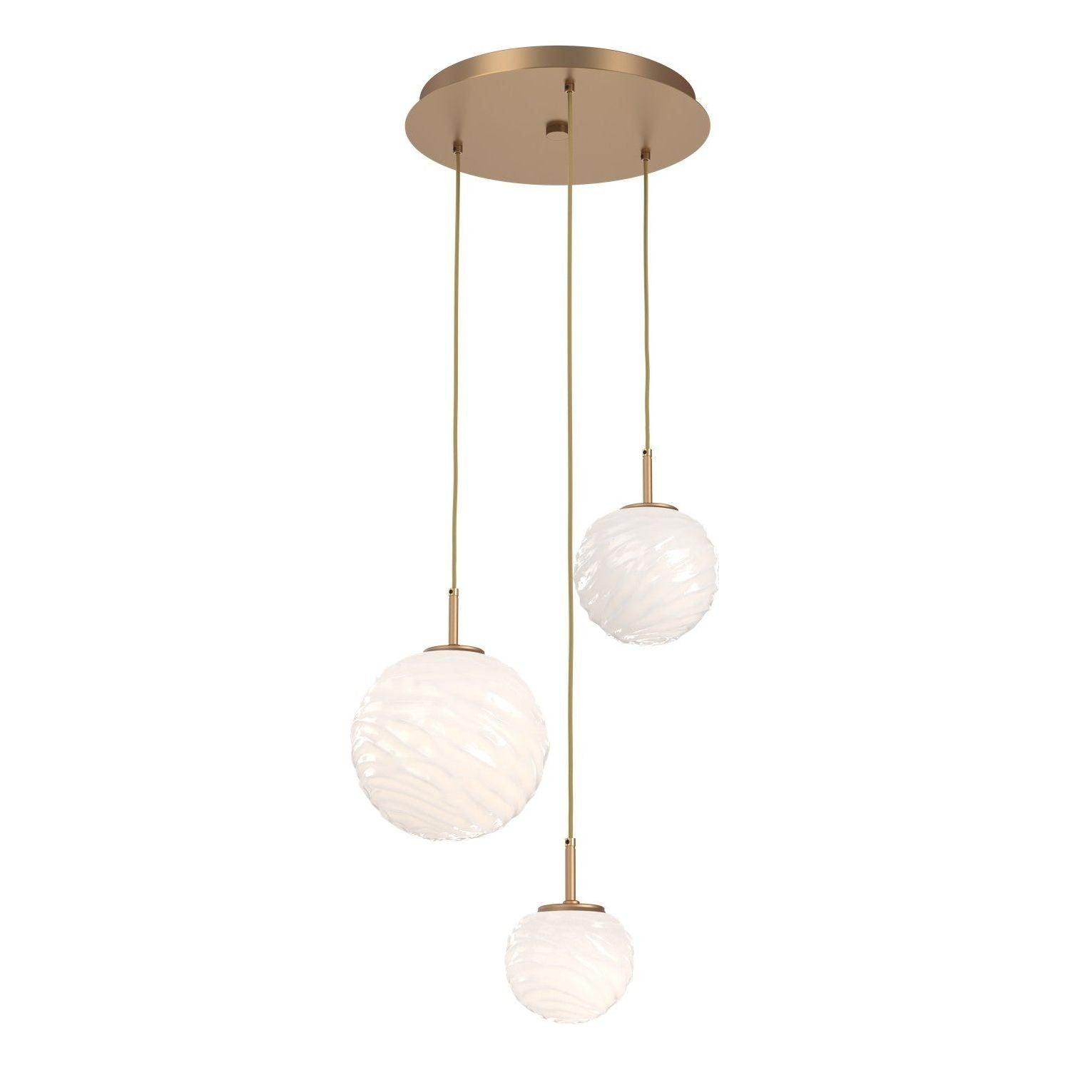 Hammerton Studio - Gaia Round LED Multi-Light Pendant - CHB0092-03-NB-WL-C01-L3 - Canada Light Shop